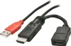 LINDY Stromspeisungsadapter HDMI M/F USB Typ A 0.15m Produktbild-Vorschau 3