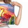 Obraz canvas flamingi ptaki widok akwarela Dekoracja do Podgląd zdjęcia produktu 4