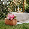 Creative Home Nákupní košík Proutěný koš s uchem Piknikový Náhled obrázku produktu 2
