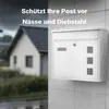 Wiltec Briefkasten V12 weiß 360 x 115 x 320 mm, Produktbild-Vorschau 5