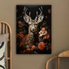 MuchoWow® - Leinwandbilder - Hirsch - Tier - Blumen - Natur Produktbild-Vorschau 5