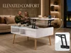 Makika Couchtisch / Wohnzimmertisch mit Glas ausziehbar mit Produktbild-Vorschau 4