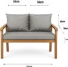 Coussins pour banc de jardin Gris | Assise 130x50x7 + Voir les images du produit 8
