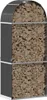 vidaXL Koš na dřevo antracit 80x45x190 cm Pozinkovaná ocel Náhled obrázku produktu 3