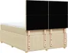 vidaXL Boxspringbett mit Matratze Creme 160x200 cm Stoff Produktbild-Vorschau 6