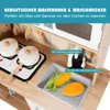 COSTWAY Kinderküche Holz, Kinder Spielküche mit Licht & Produktbild-Vorschau 3