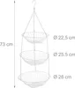 Obstkorb 3 Ebenen Gitterdesign Weiß 28.5x28.5x8.5cm Produktbild-Vorschau 4