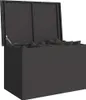 vidaXL Venkovní úložný box, černý, 80 x 50,5 x 50 cm, ocel Náhled obrázku produktu 2