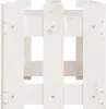 Hochbeet Lattenzaun-Design Weiß 100x30x30 cm Massivholz Produktbild-Vorschau 5