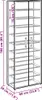vidaXL Schuhschrank Grau 60x30x166 cm Stoff Produktbild-Vorschau 8