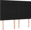 vidaXL Kopfteil Schwarz 144x5x118/128 cm Stoff Produktbild-Vorschau 1