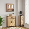 EUGAD Spiegelschrank, Badezimmerschrank hängend, Badschrank Produktbild-Vorschau 9