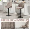 HOMCOM Lot de 2 tabourets de bar, chaises de bar Voir les images du produit 3