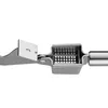 A close-up, studio shot of a stainless steel garlic press against a white background. Náhľad obrázku produktu
