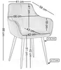 NEW HOME Krzesło glamour QUATTRO tapicerowane krzesło do Podgląd zdjęcia produktu 7