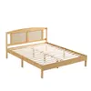 Rattan Doppelbett, Kiefer & PE-Rattan, 15 Latten, Stabile Produktbild-Vorschau 25