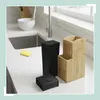 Blocco portacoltelli Relaxdays vuoto, bambù, inserto in Anteprima dell’immagine prodotto 3