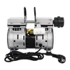 A silver and black oil-free vacuum pump with a black power cord and plug. Náhled obrázku produktu