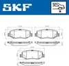 SKF Bremsbeläge Satz Hinten Bremsklötze für JEEP WRANGLER Produktbild-Vorschau 1