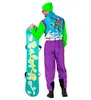 80er Offset-Snowboarder-Anzug – Ski Anzug Uni Gr. S - XXL Produktbild-Vorschau 4