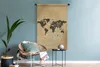 MuchoWow® Wandteppich Wandbehang Weltkarte - Zitat - Beige Produktbild-Vorschau 5