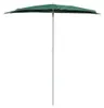 Mezzo ombrellone con asta 180x90 cm verde Anteprima dell’immagine prodotto 3