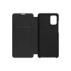 A black folio flip wallet case for a Samsung Galaxy A71 phone, shown open. Podgląd zdjęcia produktu