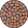 A circular mosaic table top with a floral pattern. Produktbild-Vorschau