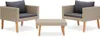 vidaXL 3-tlg. Garten-Lounge-Set mit Auflagen Poly Rattan Produktbild-Vorschau 8