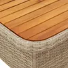 vidaXL 5-tlg. Garten-Essgruppe mit Kissen Beige Poly Rattan Produktbild-Vorschau 6