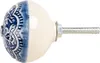 Clayre & Eef Türknauf Ø 4x3 cm Blau Beige Keramik Produktbild-Vorschau 2