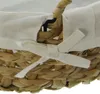 Schale aus Schilfgras oval, mit Griffen & Stoffeinlage aus Produktbild-Vorschau 6
