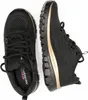 A pair of black Skechers sneakers with rose gold accents, shown from a top-down perspective against a white background. Produktbild-Vorschau