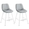Two gray bar stools with white legs against a white background. Náhled obrázku produktu