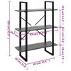 vidaXL Bücherregal Grau 80x30x105 cm Holzwerkstoff Produktbild-Vorschau 5