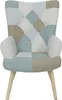 Fauteuil Helsinki Patchwork Bleu Voir les images du produit 2