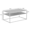 Couchtisch FineBuy Sofatisch 100 cm Weiß Metall Produktbild-Vorschau 3