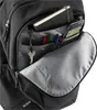 Close-up view of the interior organization pockets of a black backpack. Produktbild-Vorschau