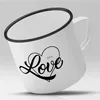Huuraa Emaille Tasse with Love Geschenk Kaffeebecher Produktbild-Vorschau 2