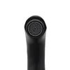 A close-up view of the aerator of a black faucet. Produktbild-Vorschau