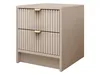 A standalone nightstand with two drawers and gold handles. Produktbild-Vorschau