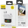 The image shows the retail packaging of a pair of wireless earphones. Voir les images du produit