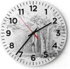 Wanduhr - Rund - Glasuhr - Skizze Wald Birke - 30x30cm - Produktbild-Vorschau 1