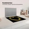 KitchenYeah© Herdabdeckplatte Goldenes Herz auf schwarzem Produktbild-Vorschau 3
