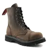 ANGRY ITCH-8-Loch Vintage Braun Ranger Armee Leder Stiefel Produktbild-Vorschau 14