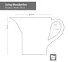 Dzbanek z miarką 250ml porcelana biała 10,5 x 9,5 cm Podgląd zdjęcia produktu 6