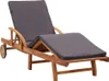 vidaXL Bain de soleil avec coussin en bois massif d'acacia Voir les images du produit 12