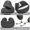 Reisekissen Memory Foam,Reisekissen mit Haube,Bequemes Produktbild-Vorschau 4