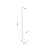 Stehlampe klein 140 cm Metall GU10 verstellbarer Schirm Produktbild-Vorschau 4