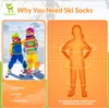 Qunature 1 paar Skisocken Kinder Thermosocken Winter Produktbild-Vorschau 3